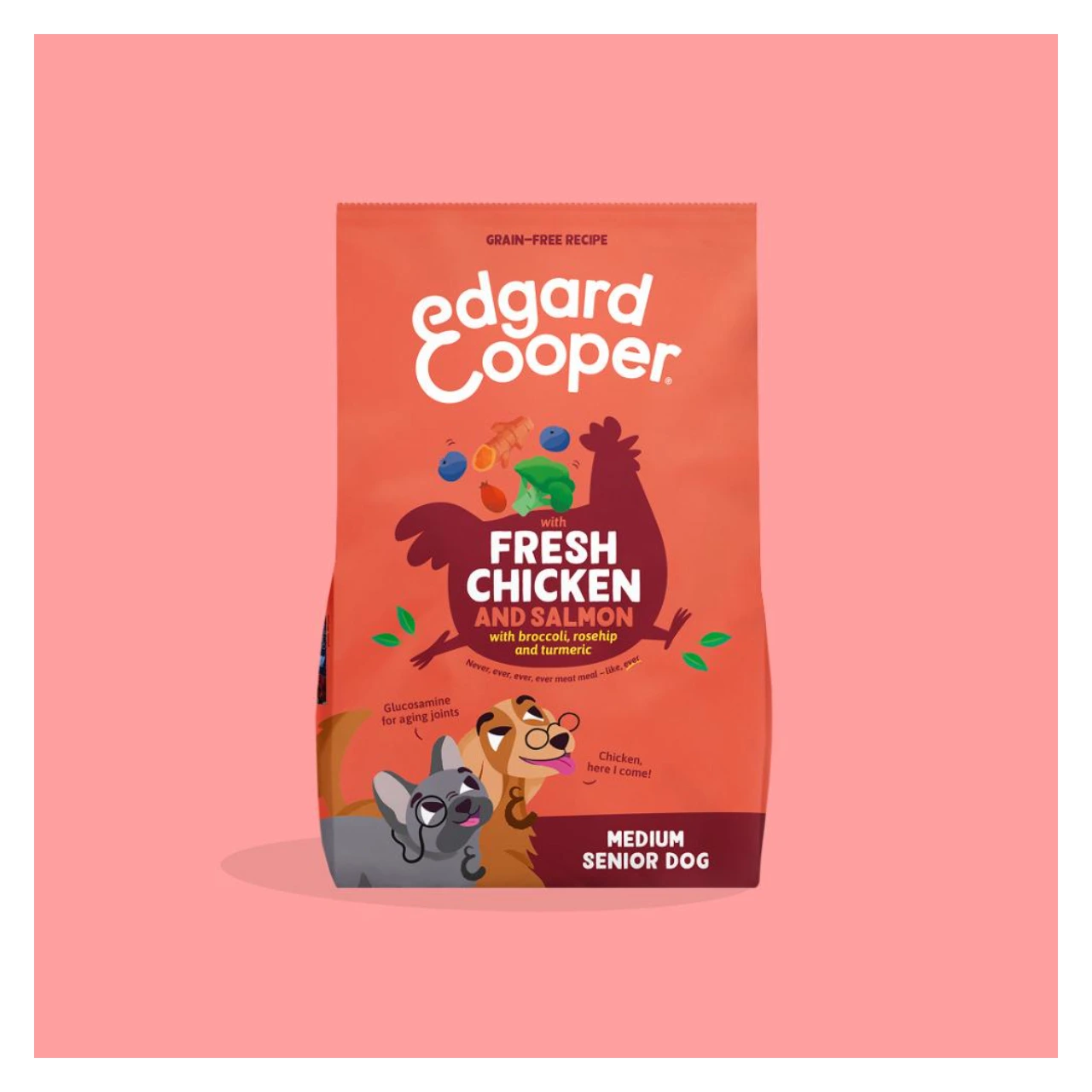 Edgard & Cooper Fresh kylling og laks kornfrit seniorfoder 7 kg